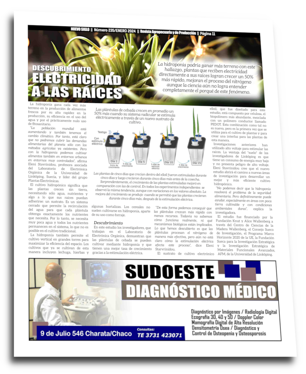 Página 11 de la Edición Mayo 2024 de la Revista Agropecuaria Nuevo Siglo.